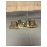 Candle holders & tray