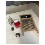 Miniature Maytag washers, small washboard, small