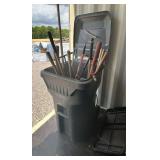 Long Handled Tools & Garbage Can