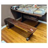 Pine Dining Table with Bench