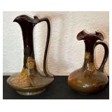 Rookwood 584C & 566D Earthenware Pottery Ewers