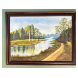 Erika 2003 "Mountain Stream Scene" Oil on Canvas