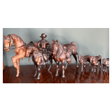 Vintage Cast & Wood Horse Collection