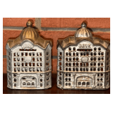 Early City Buildings Cast Iron Banks