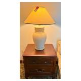 Matching Cherry End Tables & Table Lamps