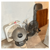 Fans, Heaters, Card Table & Chairs