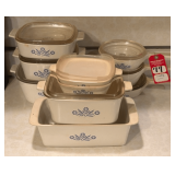 Corning Ware "Blue Cornflower" Casserole Dishes & Saucepans