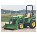 2017 John Deere 2032R MFWD Tractor with JD 220R Loader