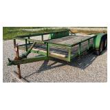 1987 Cornucpia Bumper Hitch Flatbed Utility Trailer