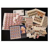 Large U.S. Postage Stamp Collection – Elvis, Marilyn Monroe, Christmas Sheets & More