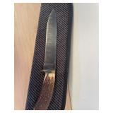 Damascus Blade Antler Handle