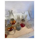 8-Collection of oil lamps (19'tallest)