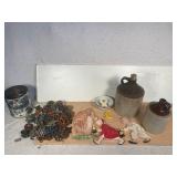 Stoneware Jugs, Sleepy outhouse, Fauce tHandles