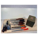 Carving Knives and Fork, File Box