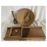 Large Wood Oval Bowl