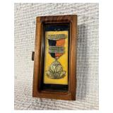 Shooting Medal in Wood Box