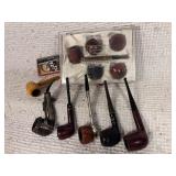 Set of Smoking 6 Pipes and  Occupied Japan Lighter