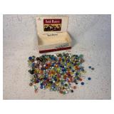 Cigar box of Marbles 5 1/2 x9 3/4