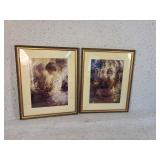 2 Prints 18x22 Matching Frames