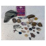 Box of Rocks Tiger Eyes Indian Artifacts Crystals