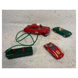 2 Tin Japan and 1 Plastic Marx Slot Cars