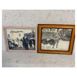 Mickey Mantle Frame w/ Bobby Kennedy Autographed
