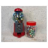 Gumball 9 1/2 X 12 full of Marbles jar of Marbles