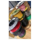 Assorted Spools of Wire, Cable