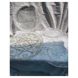 4 Decorative Glass Plates