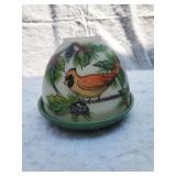 4in Cardinal Votive Candle Holder Glass