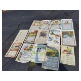 14 Vintage Cloth Wall Calendars