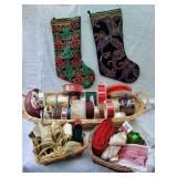 Christmas Ribbon and Sequin Stockings