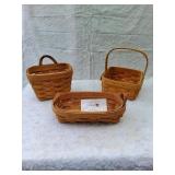 3 Longaberger Baskets