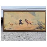 Vintage Print w/ Horses 48x24