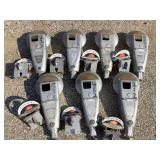 7 - Parking meters with mechanisms