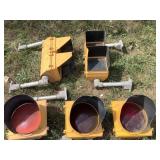 2 - Walk signs and 3 - street lights