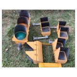 3 - walk signs and 1 - street light