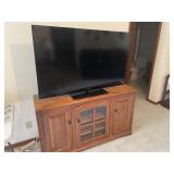 TV entertainment center and Sony TV TV entertainment center and Sony TV