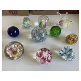 10 glass paperweights 10 glass paperweights