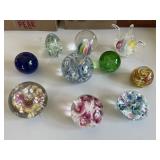 10 glass paperweights