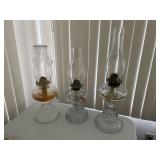 3 - oil lamps 3 - oil lamps