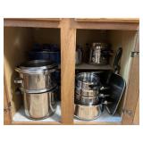 Assorted pots and pans Assorted pots and pans