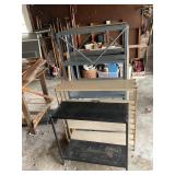 Metal shelves