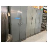 3 metal cabinets