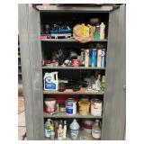 Assorted fluids and cabinet