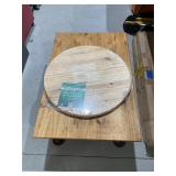 Home made end table and 24 in round panel