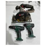 Porter Cable saw and master force drills