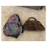 Retro handbag and backpack