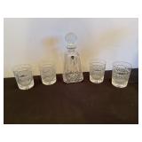 Very Nice Waterford Crystal Decanter & Glasses
