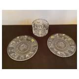 Waterford Millenium Champagne coaster, plates